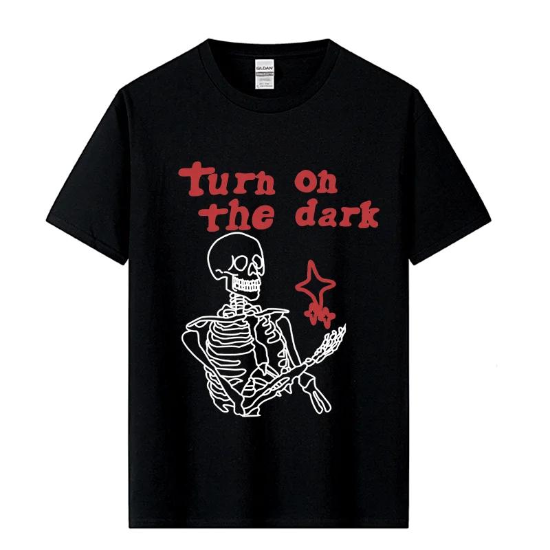 Skull Skeleton Men Cotton Print Daily T shirts Summer Hip... S