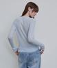 Dito Sheer Ribbed Henley Top [Blue]
