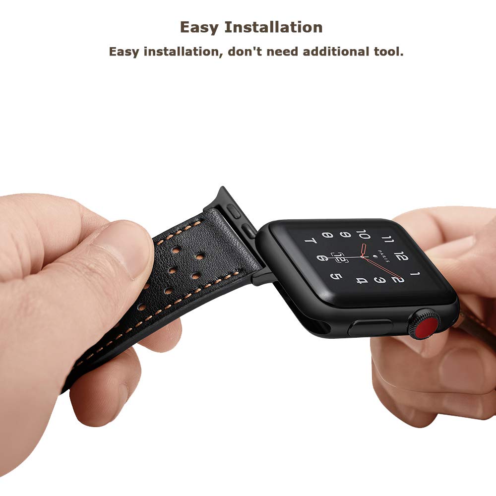 Leather strap For Apple Watch band 44mm 40mm iWatch band 42mm 38mm First layer cow leather bracelet apple watch serie 3 4 se 6 7