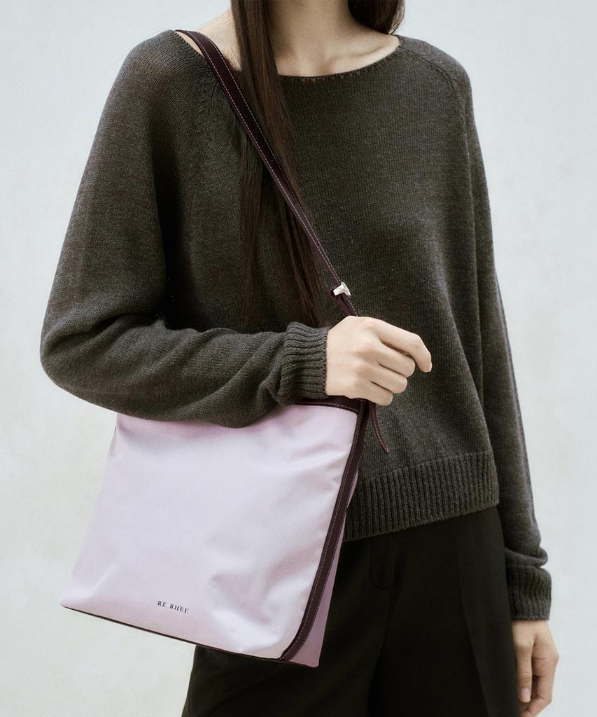 Re Rhee Square Nylon Shoulder Bag Lavender