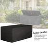 Einteilige Outdoor-Terrassenbox-Abdeckung - Schwarzes Premium-Oxford-Gewebe - Kompatibel mit den meisten anderen Terrassenboxen (nur Hülle)