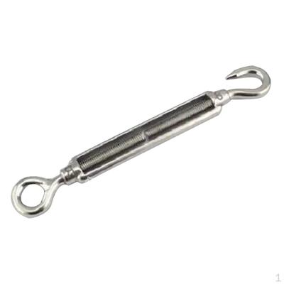 --M10 Hook Turnbuckle, Galvanized Wire Rope Tensioner, Taut Screw Rigging Stainless Steel