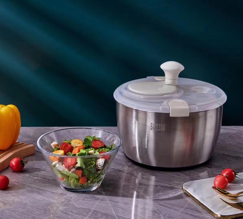 Zhaoran Stainless Steel Hand-Crank Salad Spinner