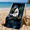Anaheim Ducks Eishockey Team Strandtuch, Schnelltrocknend, Pflegeleicht, Geeignet für Fitness und Strandurlaub, Sport-Essential