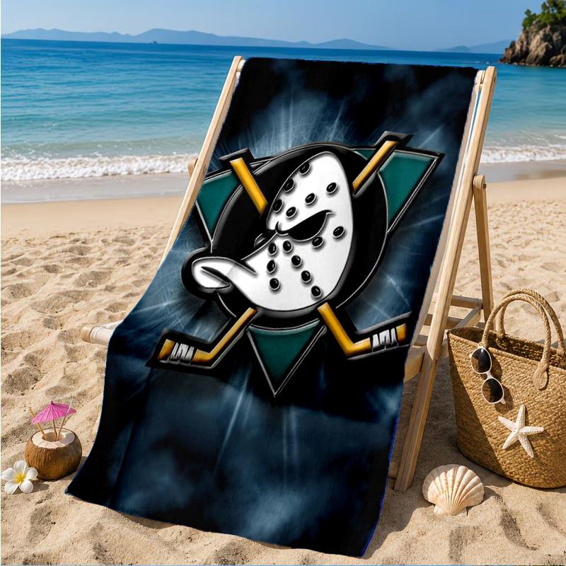 Anaheim Ducks Eishockey Team Strandtuch, Schnelltrocknend, Pflegeleicht, Geeignet für Fitness und Strandurlaub, Sport-Essential