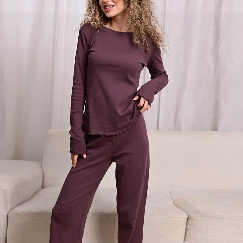 

European and American style pure cotton long-sleeved trousers loungewear XL