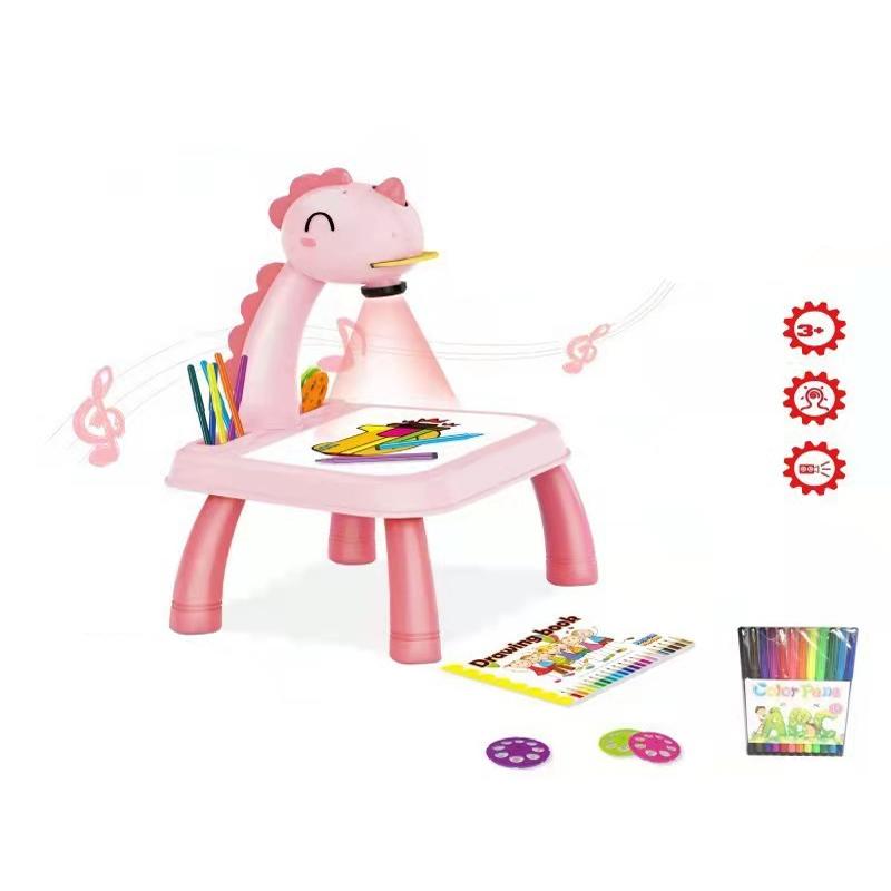 Kids Early Education Led Projector Drawing Table Toys Children Arts Painting Board Desk Mini Doodle Whiteboard Girl Gifts