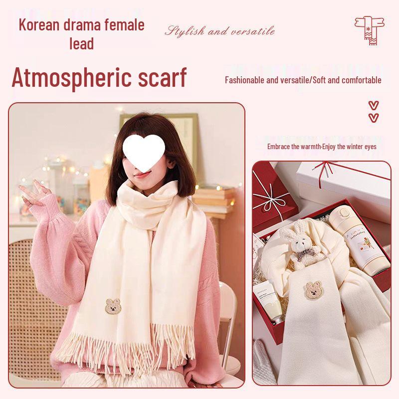 Valentine's Day Winter Scarf Gift Box for Her: Girlfriend or Best Friend