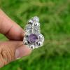 Natural Star Amethyst Sterling Silver Daughter New Stackable Flower Ring Jewelry