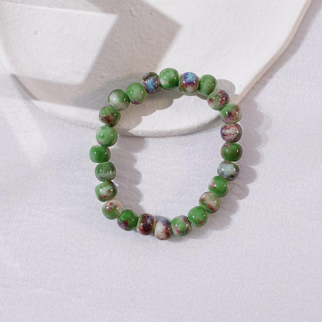 Ceramic new fashion flower glaze bead bracelet multi-color leisure ethnic style student