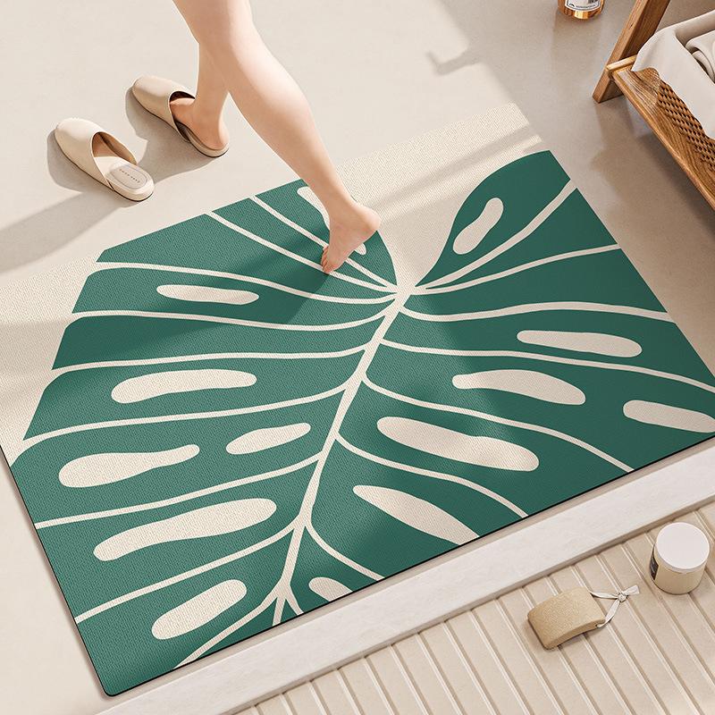 

Small Fresh Ins-style Household Water-absorbing Floor Mat Soft Diatom Mud Shower Room Bathroom Wear-resistant Non-slip Toilet Mat 40 * 60Cm