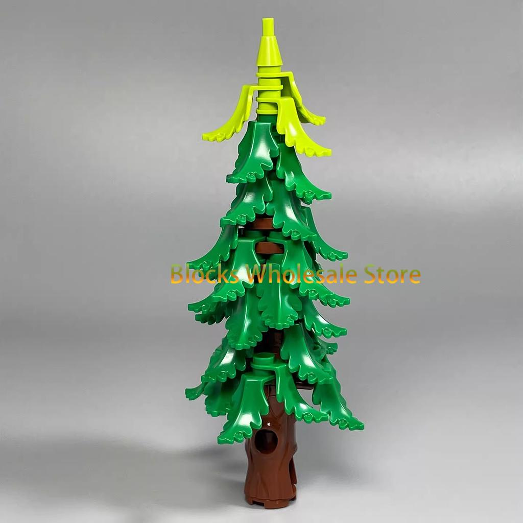MOC Christmas Gift Present Assembly Toy Small Particle Building Block Set Christmas Tree Fir Tree Scene Desktop Ornament