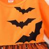 European and American Halloween Cosplay Batwing Mesh Dress for Girls - Autumn Long-Sleeve Style