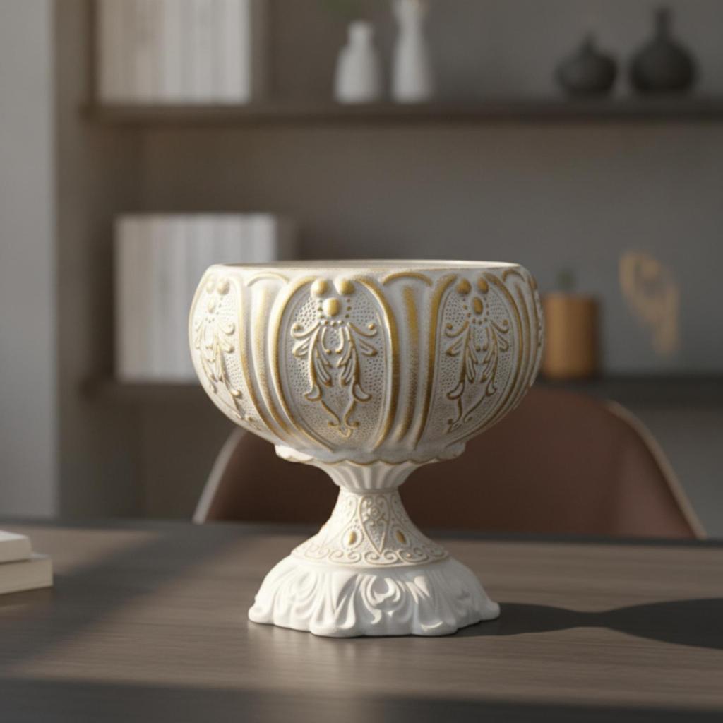 Decorative Pedestal Vase Vintage with Ornate Vessel Traditional