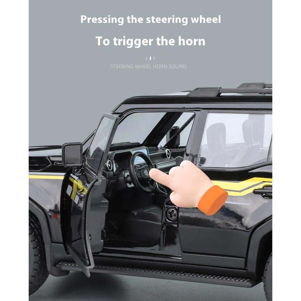 1/24 Scale Toyota Land Cruiser Prado LC250 SUV Alloy Diecast Car Model Sound & Light Children's Toy Collectibles Birthday Gift for Boy
