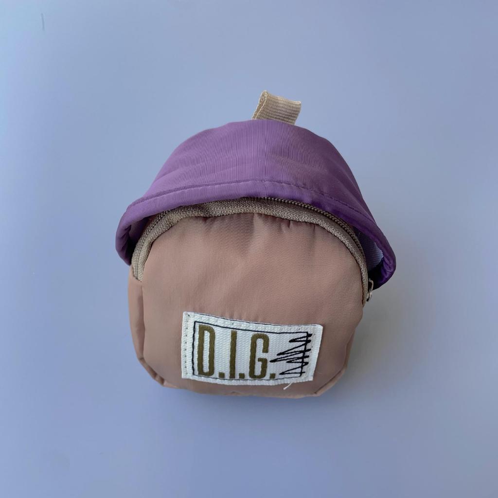 Căști Colorate & Pandantiv Portofel Monede Rucsac Mini cu Design Casă Ciupercă și Șnur pentru Telefon