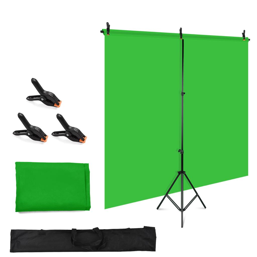 Photography Backdrop Set Lightweight Multifunctional Professional Green Photo Background Cloth with Stand