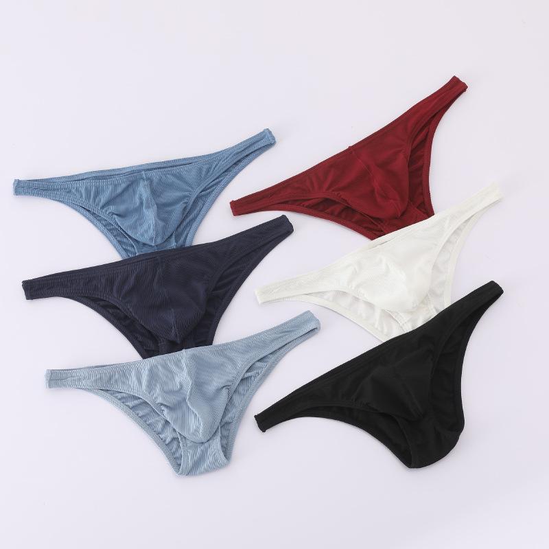 Men Spring Summer Seduction Sexy Stretch Sports Low Waist Triangle Briefs