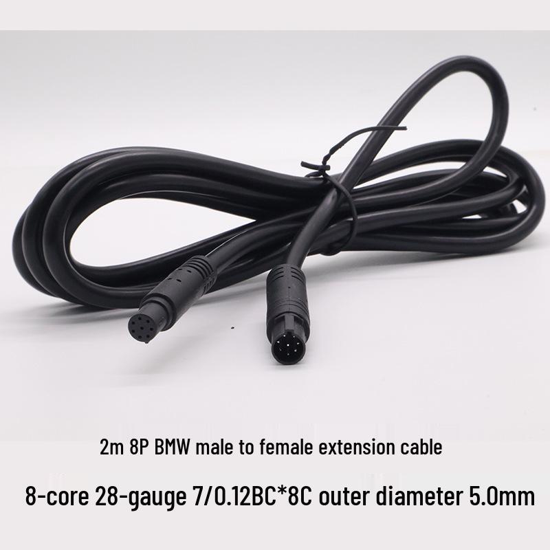 BMW Rearview Camera Extension Cable for 4-pin, 4P5P, 6P, 8-hole Male/Female Connections.