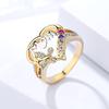 Hand-decorated Love-shaped Mother's Ring Mother's Day Gift MOM Ring