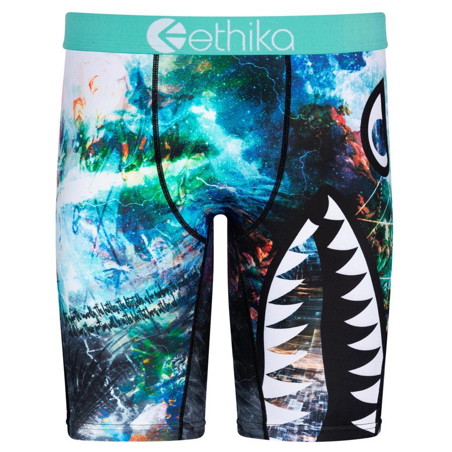 Мужские дышащие квадратные трусы ETHIKA: Модные спортивные плавки с принтом, плавки для фитнеса, пляжные штаны.