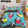 Panda Printed 2/3pcs Bedding Set Bamboo Duvet Cover for Adult Child Bedclothes and Pillowcases Comforter Covers Bed Sets King