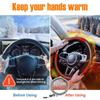 Breathable Car Steering Wheel Heated Cover Universal 12V Heating Soft Plush Smooth Touching Heating Cover for Auto Supplies