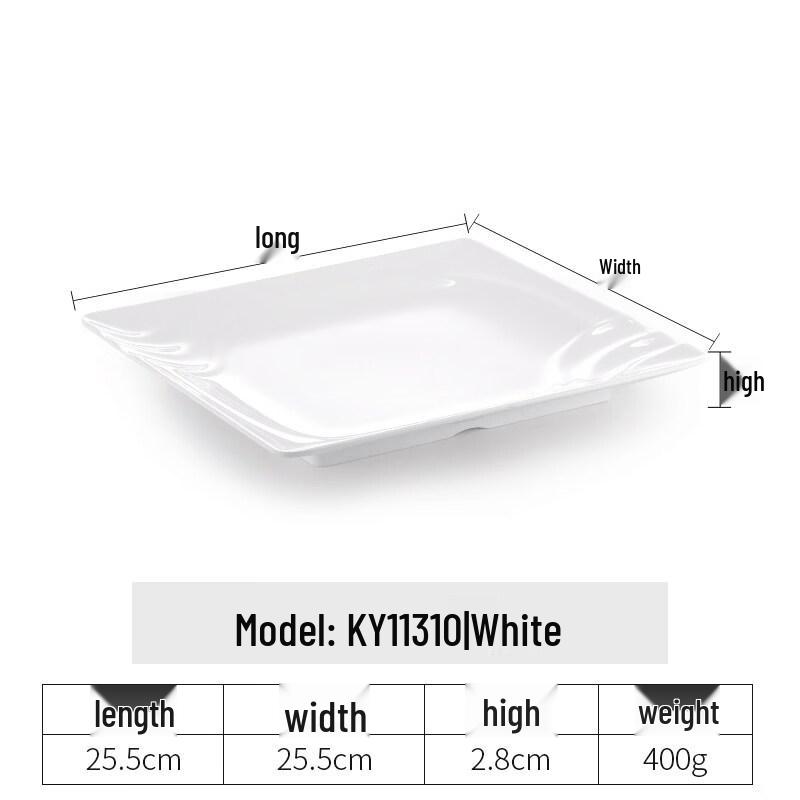 Tian Ya Jing Melamine Boat-Shaped Dinner Plates