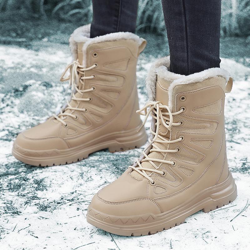 

TUINANLE Women s Large Cotton Boots Thickened Warm Casual Plush Shoes Winter Snow Boots Anti-skid Shoes 42 коричневий
