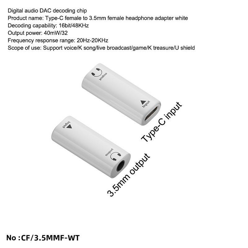 

Type C Female To 3.5Mm Male Aux Audio Adapter Headphone Aack Converter Cd Player Audio Car Aux For Iphone 17 16 Samsung Laptop A4