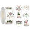 3.8cm Christmas Sticker Roll - Gift Box Sealing Labels for Holiday Decoration