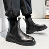 Smoke Boots Platform Martin Boots Men'S Chelsea Medium Boots 45 Korean Edition Tide Boots 46 6032-A