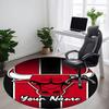 Custom Name Chicago Bulls Printed Round Rug Carpet Chair Rug Area Rug Entryway Doormats,for Office Chair Living Room Bedroom Kitchen Room.