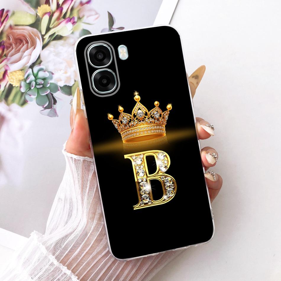 For OPPO A6X A6 A6T Pro 4G 5G Fashion Crown Letter Phone Case For Oppo A6x A 6 A6T Pro 4G Soft Silicone TPU Cases