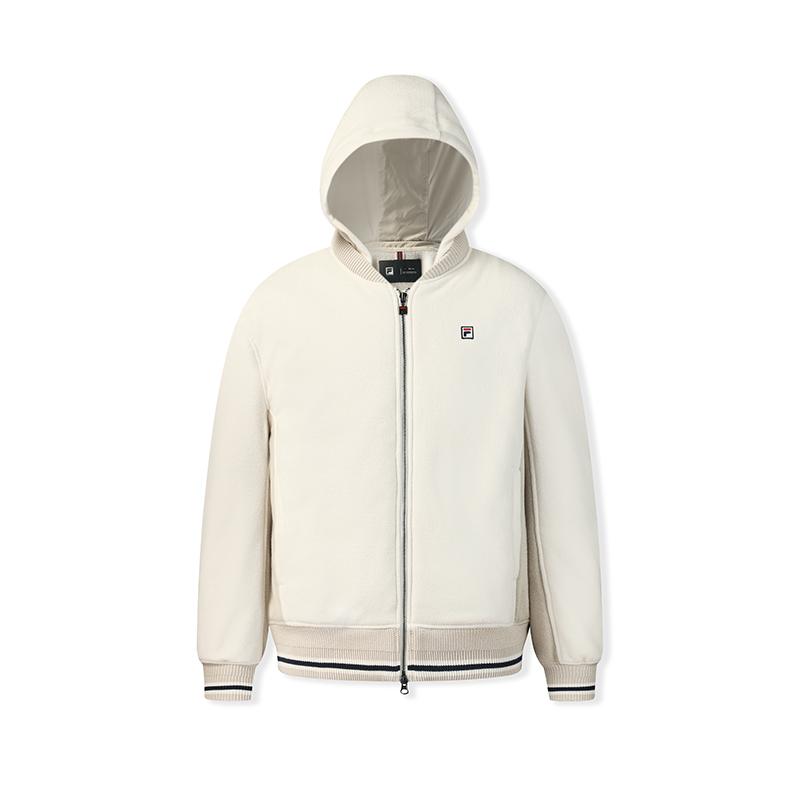 Fila Tennis Simple Classic Retro Sports Leisure Loose Comfortable Warm Hooded Cotton Jacket Men Jacket A11M613905FBG