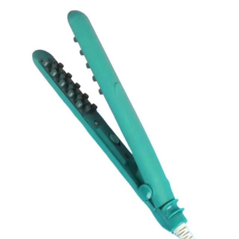 Professional Ceramic Corrugated Iron for Hair Wave Corrugation Flat Irons Electric Curling Crimped Wide Plates Beauty Hair Iron