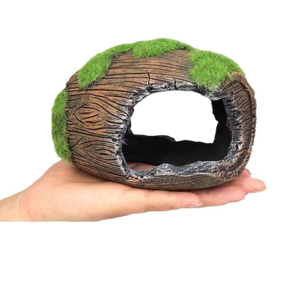Resin Artificial Antique Barrels Creative Moss Broken Bucket Crafts Reptile Hiding Cave  Home