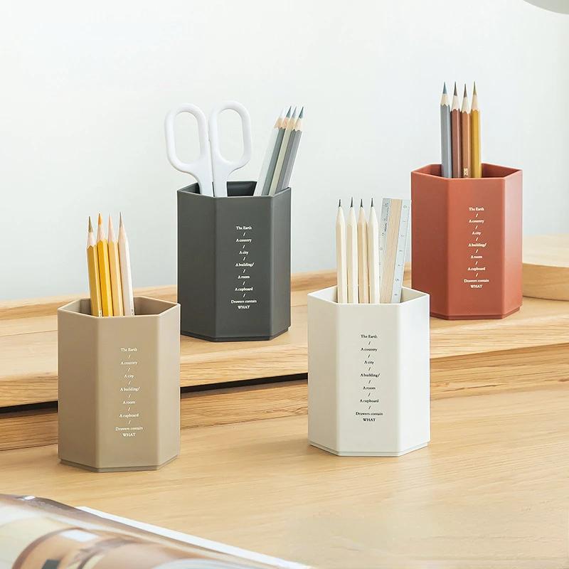 Pen Holder Minimalist Modern Office Desktop Storage Multifunctional Children Large Capacity Pen Holder Creative Stationery