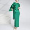 Elegant Women's Pleated Suspender Dress and Pullover Two-Piece Set