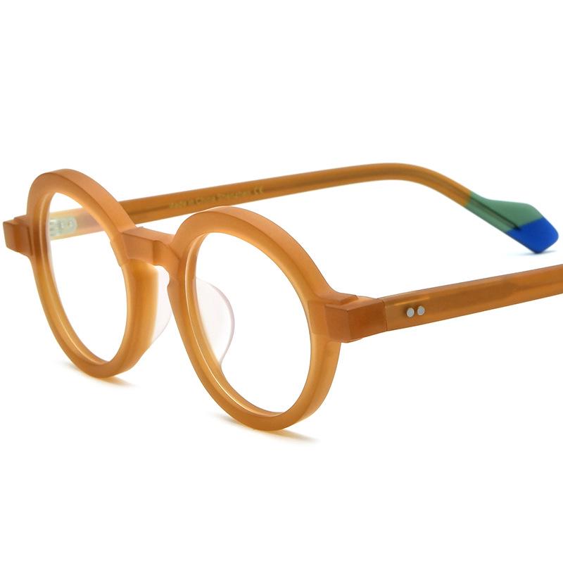 New Frosted Personalized Round Eyeglass Frame for Small Faces - Unisex Myopia Glasses