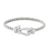 Real Fred Horseshoe Buckle Bracelet K Rose Gold Red Rope Wire Full Diamond Men's and Women's Bracelets