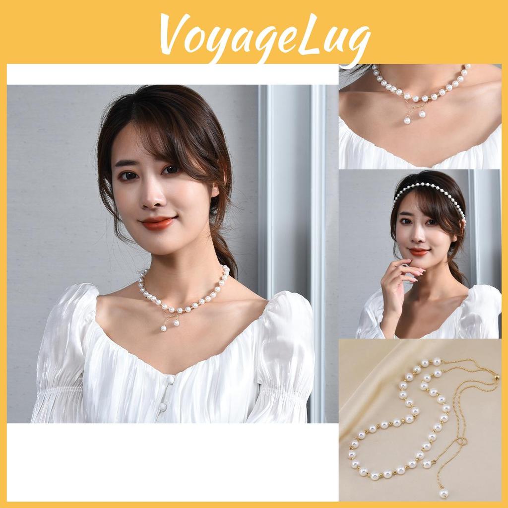 Elegant Natural Baroque Pearl Necklace For Women Vintage Choker With Unique Geometry Design