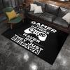 Vaporwave Sunset City Gamepad Area Rug Cyberpunk Retro Video Game Carpet For Boys Room Gaming Setup Decoration Large Floor Mat