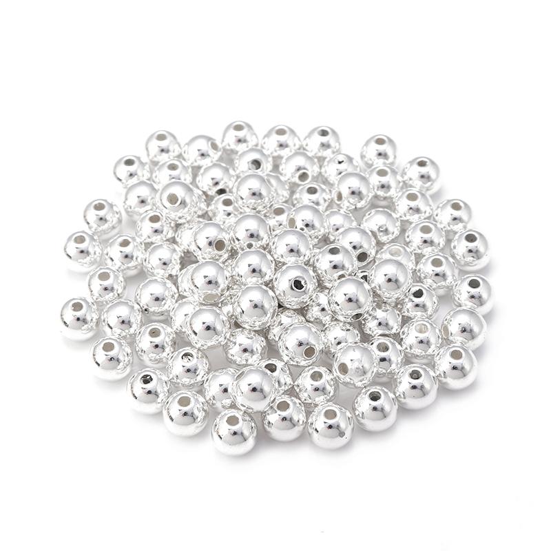 

3 4 6 7 mm 50-500pcs Gold Color CCB Ball Beads Round Loose Bead For Making DIY Bracelet Necklace Wedding Jewelry 3mm 500pcs
