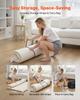 Japanese Tatami Mat, Queen Size Foldable Japanese Tatami Mattress, Futon Mattress with Storage Bag & Fastener, 9-Layer Floor Mat for Sleeping, Dorm,