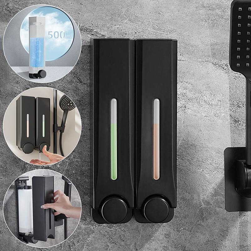 Dispensador de jabón líquido de gran capacidad de 500 ml para montar en la pared para cocinas y baños Sin necesidad de taladrar