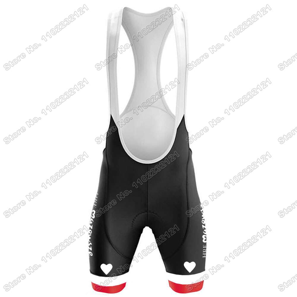 Team Mazowsze Serce Polski Cycling Jersey 2023 Poland Champion Set Men Cycling Clothing Road Bike Shirts Suit Bicycle Pants