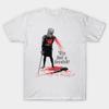 Men Black Print T-shirt Tis But A Scratch No-Cut Transfer Paper Print Cotton Tshirt