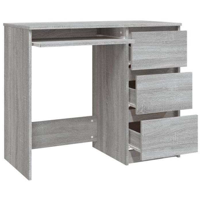 VidaXL Bureau Sonoma gris 90x45x76 cm Bois d'ingénierie 815508