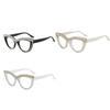 Men Anti Blue Light Far Sight Eyeglasses Cat Eye Diamond Studded Reading Glasses Women Presbyopia Glasses
